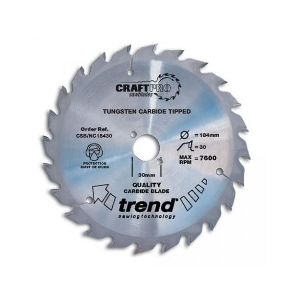 Trend  7.1/4 (184mm) X 30T Tct Circular Saw Blade