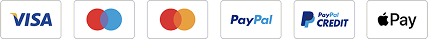Visa; Maestro; Mastercard; PayPal; PayPal Credit; Apple Pay