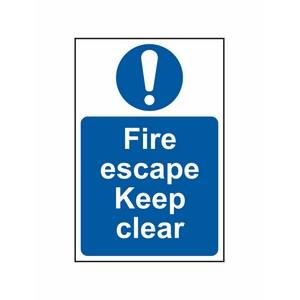 200 X 300mm Fire Escape Keep Clear