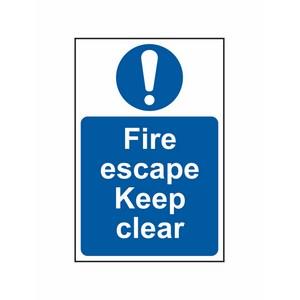 200 X 300mm Fire Escape Keep Clear