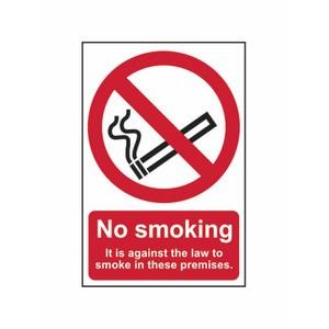200 X 300mm No Smoking Against The Law