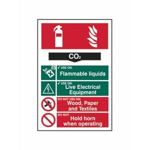 200 X 300mm Fire Extinguisher Comp Co2