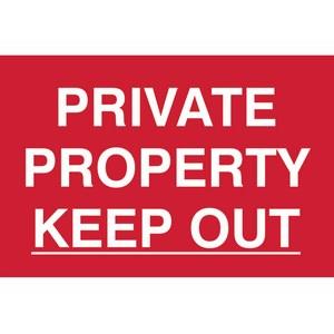 200 X 300mm Private Property Keep Out