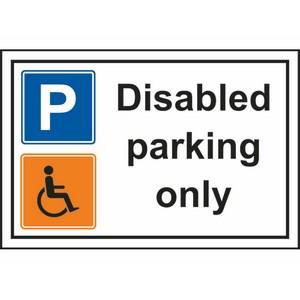 200 X 300mm Disabled Parking Only
