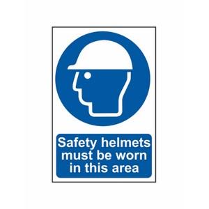 600 X 400mm Safety Helmets Must Be Worn