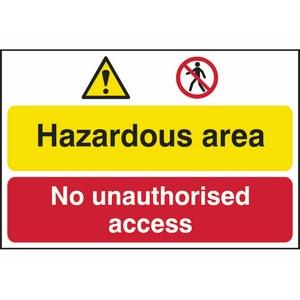 600 X 400mm Hazardous Area No Unauth Acc