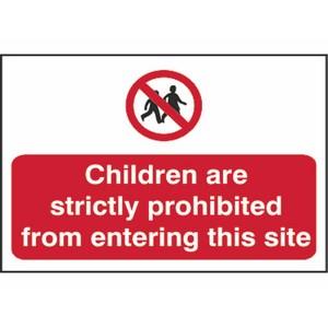 600 X 400mm Children Strictly Prohibited