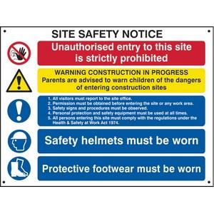 800 X 600mm Composite Safety Notice
