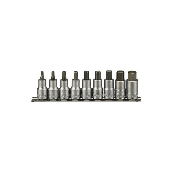 Teng Tools 1/2'' Drive Hex Bit Clip Rail Set