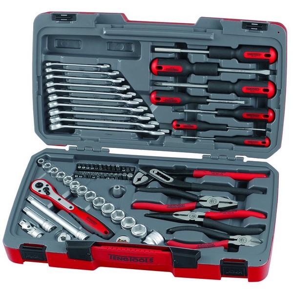 Teng Tools T3867 Socket, S/Driver, Plier and Spanner Set