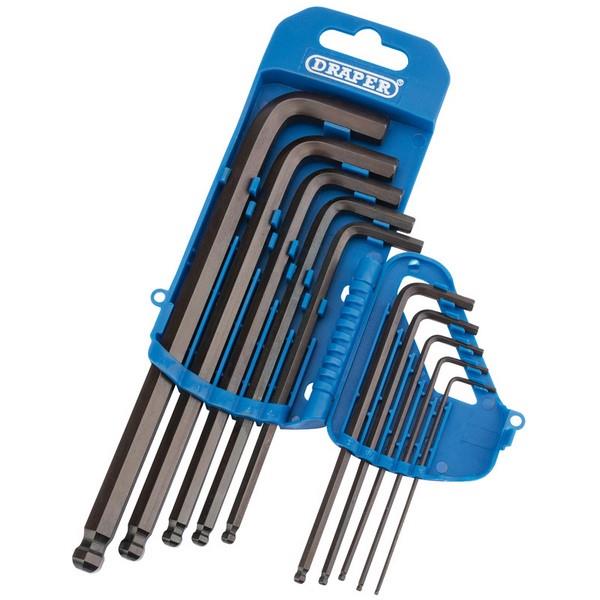 Draper 33716 Ball Ended Hex Key Set (10 Pce) Imperial