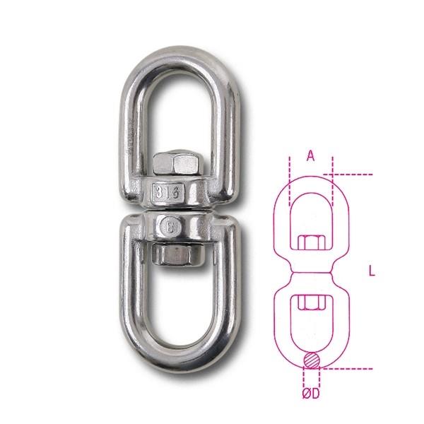 Beta 8272 S/S Eye And Eye Swivels