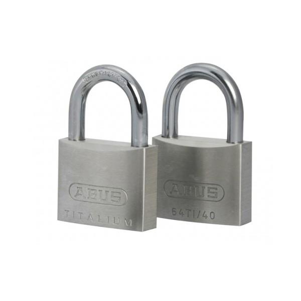 Abus 64 Series Titanium Padlock - Twin Pack