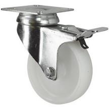 Nylon Swivel Castor - With Brake