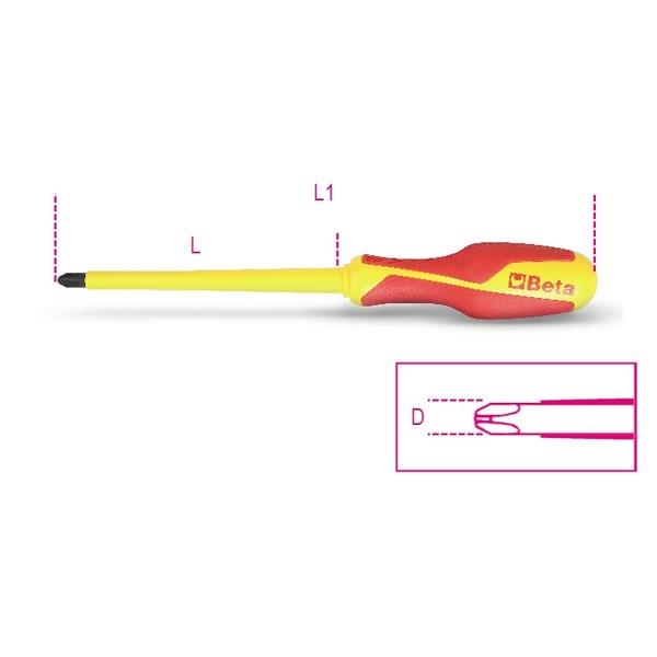 Beta 1272MQ Phillips Screwdriver - Ph0 X 3 X 60mm