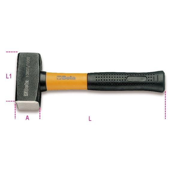 Beta 1380 Mason Club Hammer Plastic Shaft - 800G