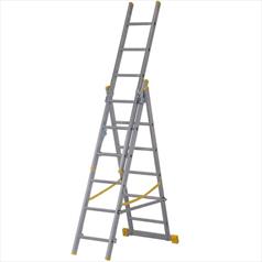 Werner 4-in-1 Extension Ladder - 3 Section - Working Height: 8.26m