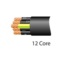 Black 12 Core Swa Xlpe/Lszh Cable - 1.5mm