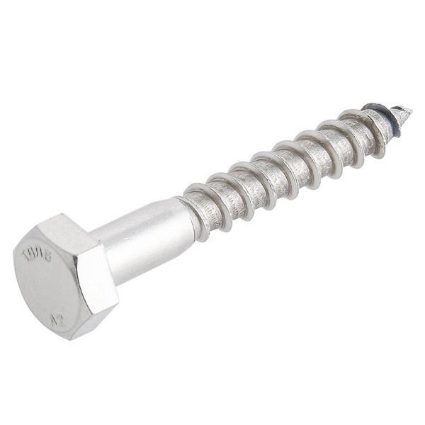 Stainless Steel Coach Screw - M6 - 40mm - A2