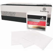 Jangro Premium Airlaid 1/4 Fold Hand Towels - 10 Packs of 50