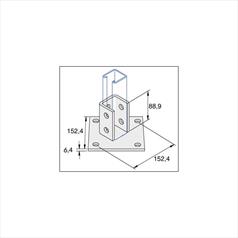 Base Plate - Single Fix Base Plate - 100x100x50mm