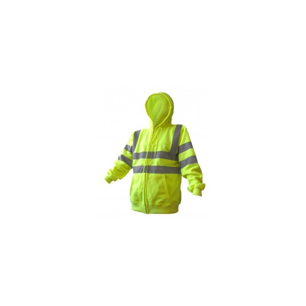 Beeswift Hi-Vis Hoodie Full Zip - Yellow - Medium