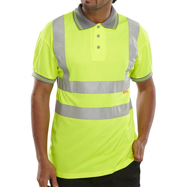 Beeswift Hi-Vis  Polo Shirt - Yellow - Small