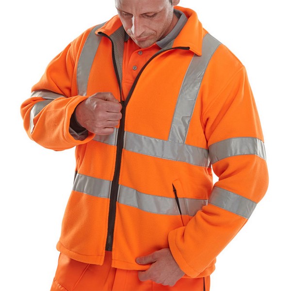 Orn Hi-Vis Fleece - Orange - CW Branded - Large