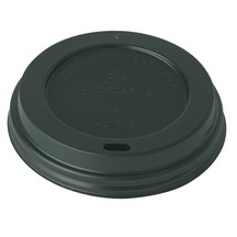 Black Domed Sip-Thru Lid  - Pack of 1000 - For 12-16oz Cup