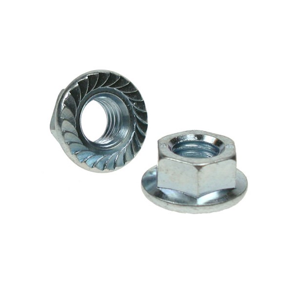 Flange Nut - Serrated Flange - M4