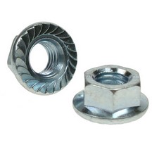 Flange Nut - Serrated Flange - M4