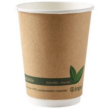 Ingeo Double Walled Paper Cups - Pack of 500 - 8oz