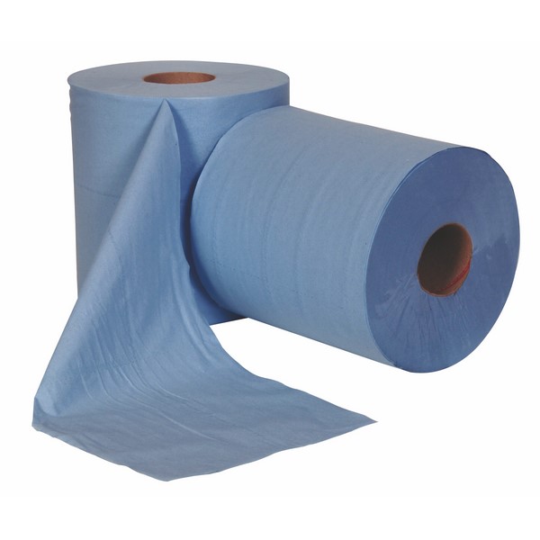 Jangro Centrefeed Rolls - Pack of 6 - 1 Ply - Blue