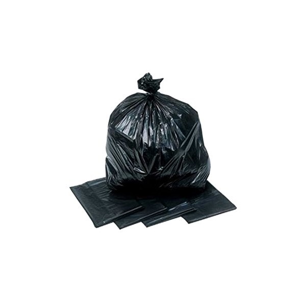Jangro Heavy Duty Black Refuse Sacks - 20in x 34in x 38in