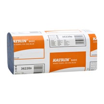 Katrin Basic Zig Zag Hand Towels - 1 Ply - 20 Packs of 250