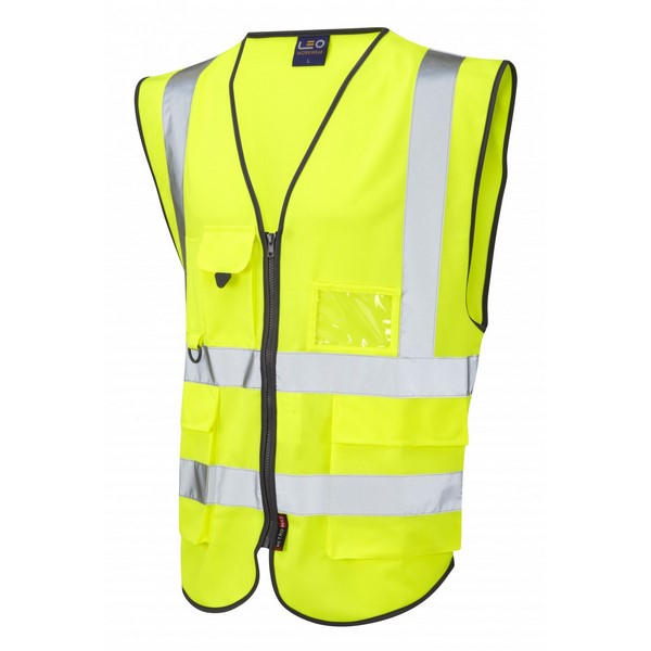 Leo EcoViz Lynton Hi-Vis Superior Waistcoat - Yellow - XX/Large