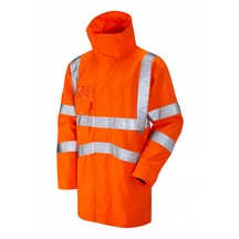 Leo Hi-Vis Clovelly Anorak - Orange - CW Branded - Small