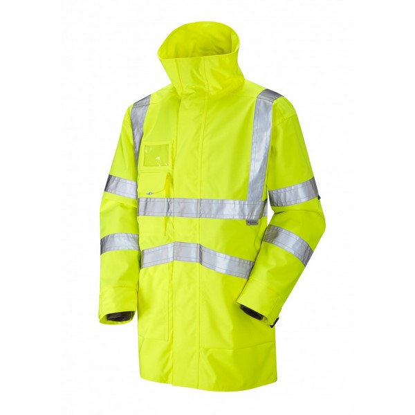 Leo Yellow Hi-Vis Clovelly Anorak - Logo - Small