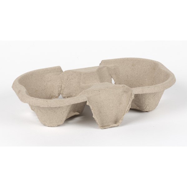 Moulded Pulp Carry Tray - 2-Cup