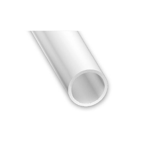 Plastic Round Tube White 1M Profile