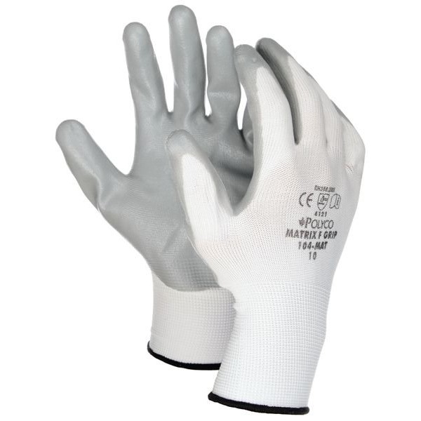 Polyco Matrix F Grip Foam Nitrile Palm Coated Glove - Medium (8)
