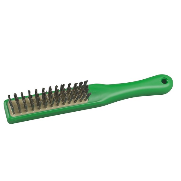 Hillbrush Professional Wire Scratch Brush - Stainless Steel - Blue