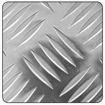 Raw Aluminium Check Panel - 500mm x 250mm x 1.5-1.7mm