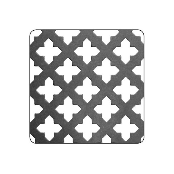 Raw Steel Clover Perforated - 500mm x 250mm x 1mm