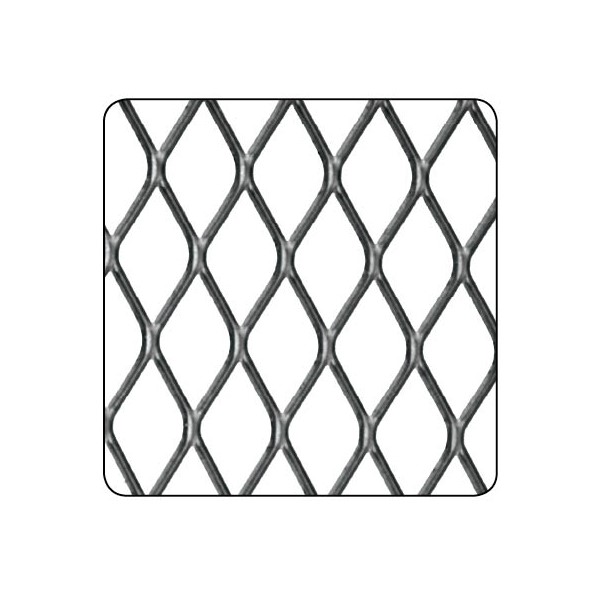 Raw Steel Grill Panel - 16 x 8mm Aperture - 1m x 500mm x 0.5mm - 16 x 8mm Aperture