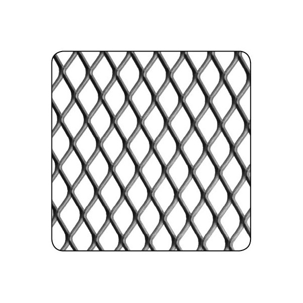 Raw Steel Grill Panel 10 x 5.5mm Aperture - 500mm x 500mm x 0.8mm - 10 x 5.5mm Aperture