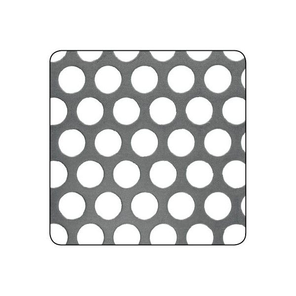 Raw Steel Round Perforated - 500mm x 250mm x 1mm