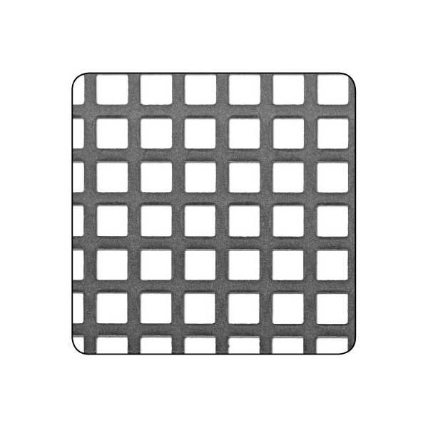 Raw Steel Square Perforated - 500mm x 250mm x 1mm