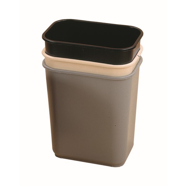 Plastic Waste Basket - 12L - Black