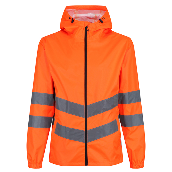 Orange Hi-Vis Packaway Jacket - CW Branded - S